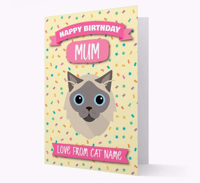 'Happy Birthday Mum' - Personalised {breedCommonName} Birthday Card